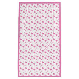 Schattige roze hartjes romantisch patroon klein cadeauzakje