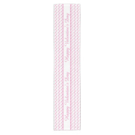 Schattige roze hartjes romantisch patroon korte tafelloper