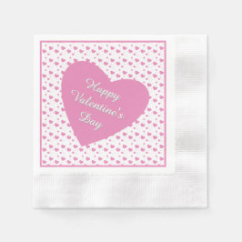 Schattige roze hartjes romantisch patroon servet