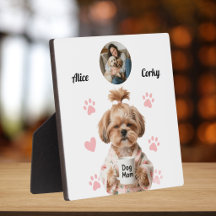Schattige Roze Hond Moeder Foto Naam