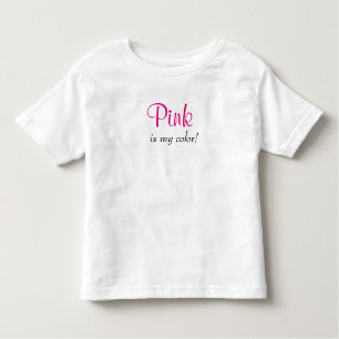 Schattige roze is mijn kleur kinder shirts