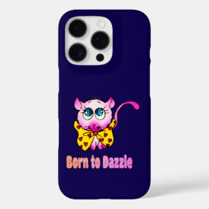 Schattige Roze Kat - Geboren om Kunst te Laten Sch iPhone 16 Pro Hoesje
