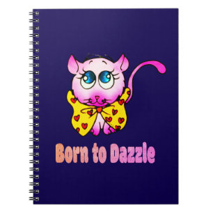 Schattige Roze Kat - Geboren om Kunst te Laten Sch Notitieboek