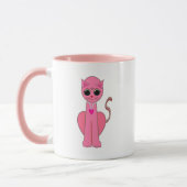 Schattige roze kat mok (Links)