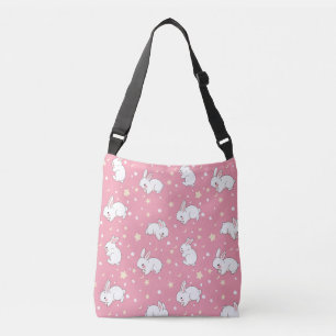 Schattige Roze Kawaii Konijn Doodle Crossbody Tas