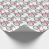 Schattige roze kerstfeestdagen met feestelijke fee cadeaupapier (Hoek)