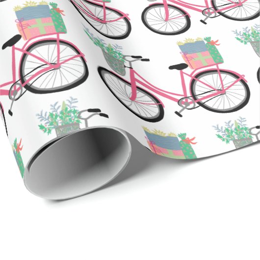 Schattige roze kerstfeestdagen met feestelijke fee cadeaupapier (Rol Hoek)