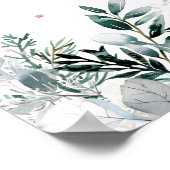 Schattige Roze Kerstman Baby shower Welkomstbord Poster (Hoek)