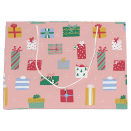 Schattige Roze Kinder vakantie kerstpakket Cadeau Groot Cadeauzakje
