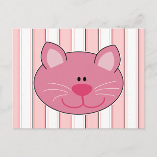 Schattige Roze Kitty Kat Briefkaart