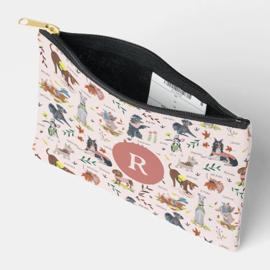 Schattige Roze Kleine Puppy Dog Pet Pattern Etui (Open)