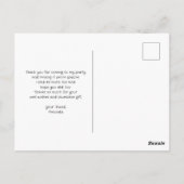 Schattige Roze Konijn Konijn Kawaii Stijl Dank Je Briefkaart (Achterkant)