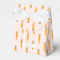 Schattige roze konijn wortel Baby shower Verjaarda