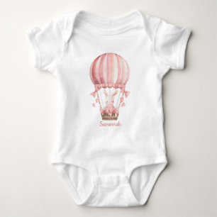 Schattige roze konijntje romper