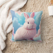 Schattige roze konijntje Snoep wolken Kussen (Deken)