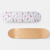 Schattige roze konijntjes danspatroon skateboard (Horizontaal)
