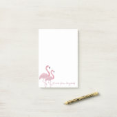 Schattige roze lamingos post-it® notes (Op bureau)