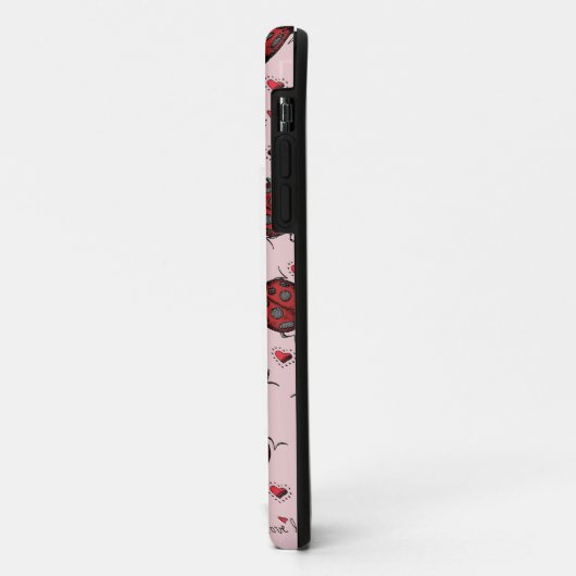Schattige roze lieveheersbeestje harten liefde bug Case-Mate iPhone case (Achterkant/links)