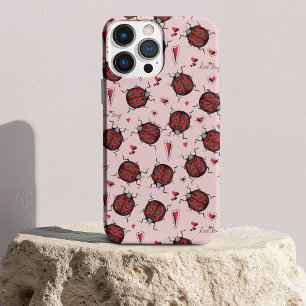 Schattige roze lieveheersbeestje harten liefde bug iPhone 11 hoesje