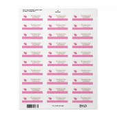 Schattige roze lieveheersbeestje polka dot retour etiket (Full Sheet)