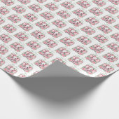 Schattige roze olifant baby meisje Baby shower cad Cadeaupapier (Hoek)