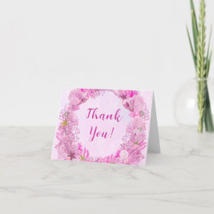 Schattige Roze Onder de Zee Meisje Baby Shower Bedankkaart