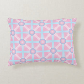 Schattige Roze, Paarse & Lichtblauw Patroon Decoratief Kussen