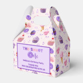 Schattige Roze Paarse Sweet One Eerste Verjaardag Bedankdoosjes (Voorkant Zijde)