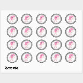 Schattige roze poedel Stickers (Vel)