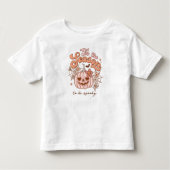 Schattige Roze Pompoen Halloween Retro Naam Kinder Shirts (Voorkant)