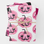 Schattige roze pompoen inpakpapier (In situ)