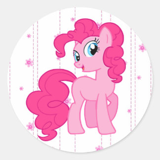 Schattige Roze Pony Stickers voor Kleine Meisjes