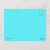 schattige roze roze fuchsia turquoise briefkaart (Achterkant)