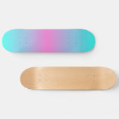 schattige roze roze fuchsia turquoise skateboard (Horizontaal)