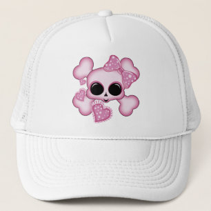 Schattige Roze Schedel Trucker Pet