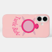 Schattige Roze Schildpad Babe Case-Mate iPhone Case (Achterkant (horizontaal))