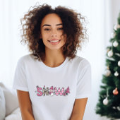 Schattige Roze SNOW Vrouwen T-shirt