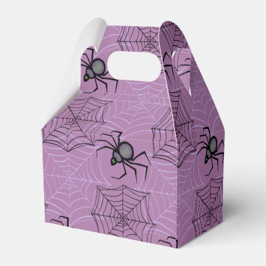 Schattige Roze Spider Halloween Verjaardagsgunst B Bedankdoosjes (Achterkant)