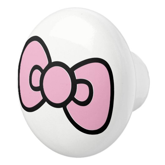 Schattige Roze Strik Fantasievol Keramische Knop (Rechts)