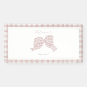 Schattige roze strik lint baby shower spandoek