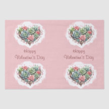 Schattige roze succulent hart Valentijnsdag