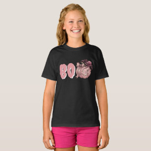 Schattige Roze Vintage Pompoen & Spin - Halloween T-shirt