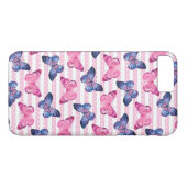 Schattige Roze Vlinders Case-Mate iPhone Case (Achterkant (Horizontaal))