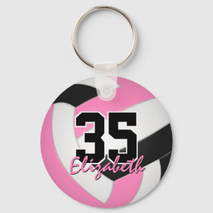 schattige roze volleybalsleutelhanger op maat sleutelhanger