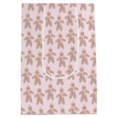 Schattige roze winter peperkoek mannen medium cadeauzakje (Achterkant)