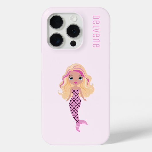 Schattige roze zeemeermin Case-Mate iPhone case (Achterkant)