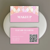 schattige roze zeemeermin schalen QR code make-up 