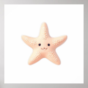 Schattige Roze Zeester Poster