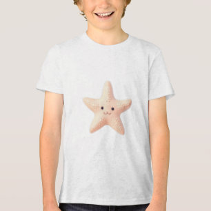 Schattige Roze Zeester Tri-Blend Shirt