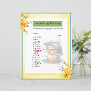 Schattige Rubber Duck Baby shower Emoji Game